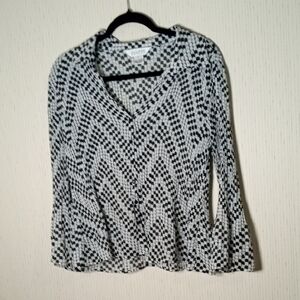 Allison Taylor Monochrome  Patterned Top, Office Wear, Church, Professional,